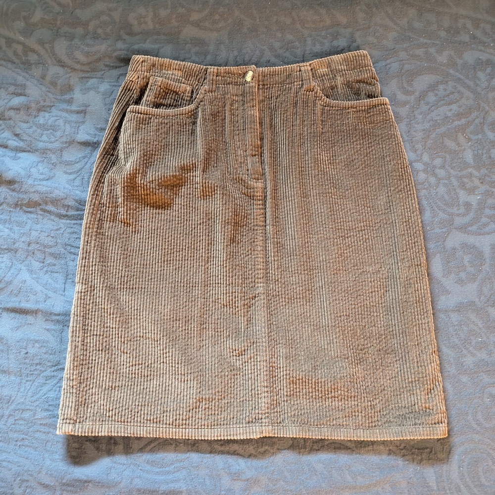 Talbots Brown Corduroy Pencil Skirt
